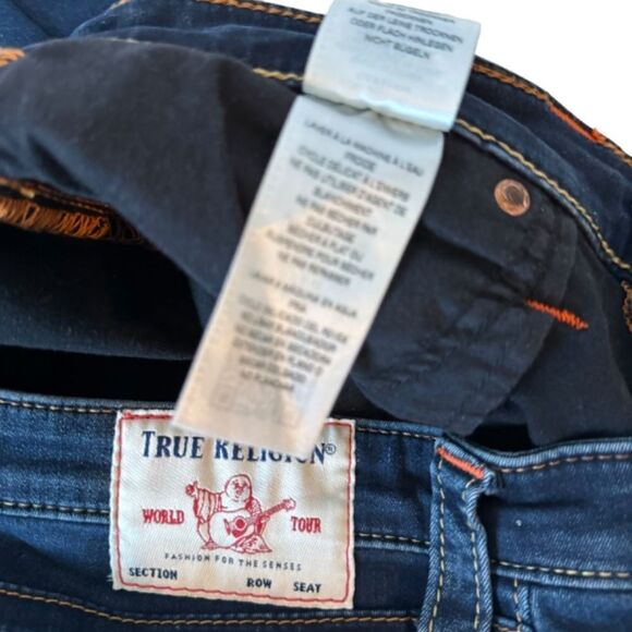 True Religion Becca NWOT  Mid Rise Flap Pocket Boot. Cut Jeans Sz 32 - Picture 8 of 13